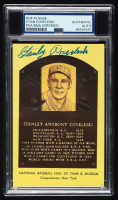 Stan Coveleski Signed Hall of Fame Plaque Postcard (PSA) at PristineAuction.com