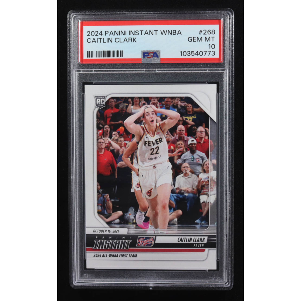 Caitlin Clark 2024 Panini Instant WNBA #268 RC (PSA 10) at PristineAuction.com