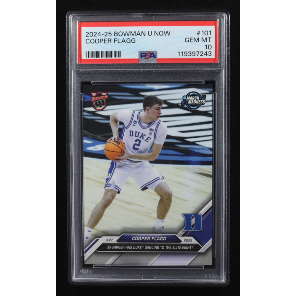 Cooper Flagg 2024-25 Bowman University Now #101 RC (PSA 10) at PristineAuction.com