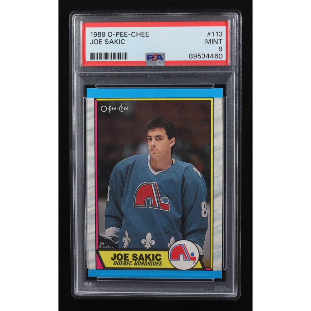 Joe Sakic 1989-90 O-Pee-Chee #113 RC (PSA 9) at PristineAuction.com