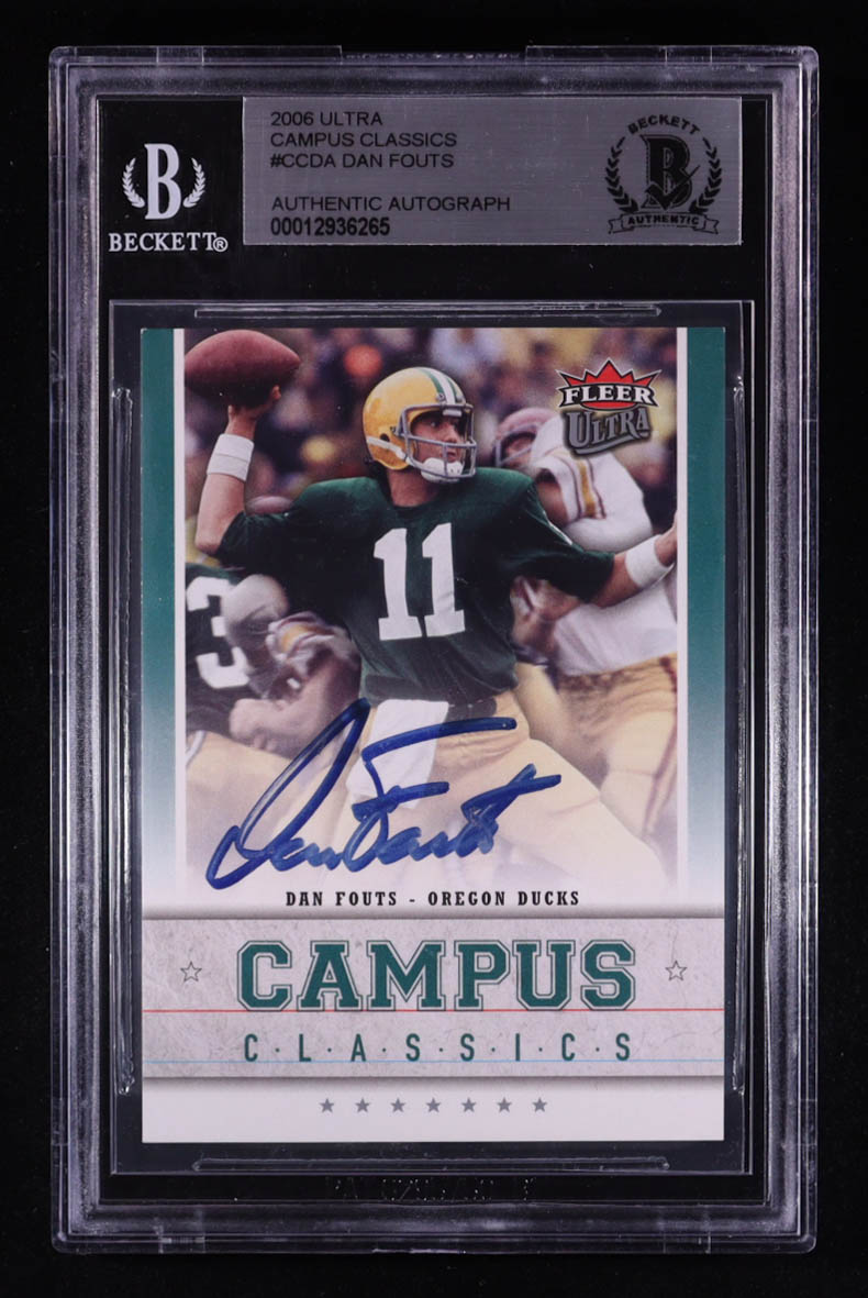 Dan Fouts Signed 2006 Ultra Campus Classics #CCDA (BGS) at PristineAuction.com Dan Fouts Signed 2006 Ultra Campus Classics #CCDA (BGS) at PristineAuction.com