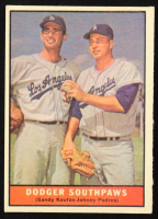 Sandy Koufax / Johnny Podres 1961 Topps #207 Dodger Southpaws at PristineAuction.com