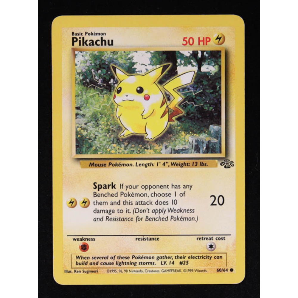 Pikachu Pokemon 1999 Jungle #60 at PristineAuction.com