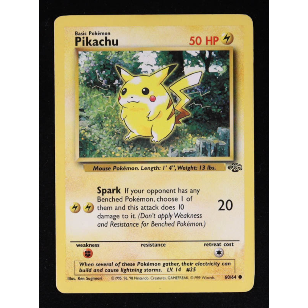 Pikachu Pokemon 1999 Jungle #60 at PristineAuction.com
