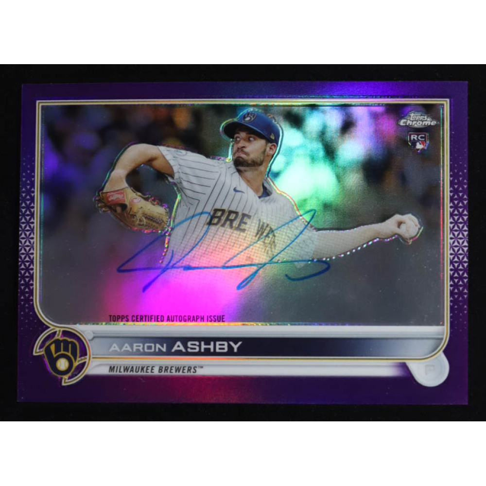 Aaron Ashby 2022 Topps Chrome Rookie Autographs Purple Refractors #RAAA #130/250 RC at PristineAuction.com