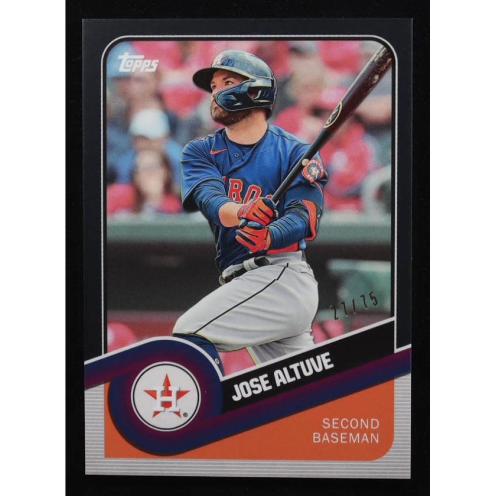 Jose Altuve 2020 Topps Brooklyn Collection Black #46 #27/75 at PristineAuction.com