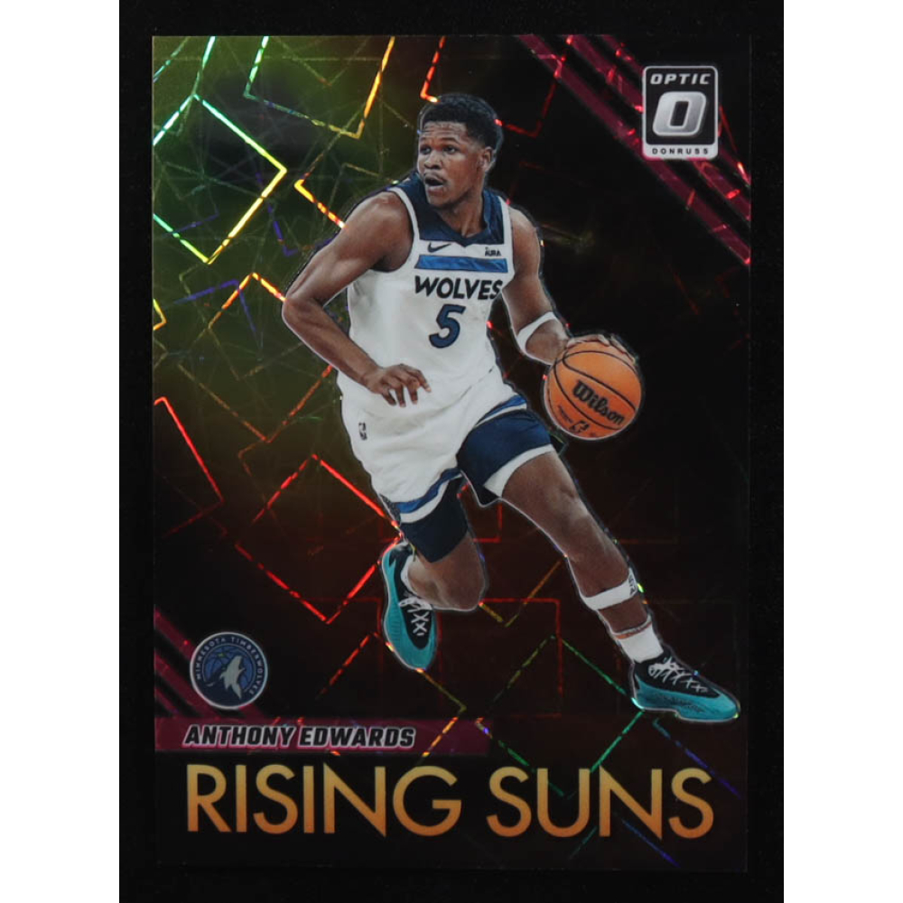 Anthony Edwards 2023-24 Donruss Optic Rising Suns Pink Velocity #5 #68/79 at PristineAuction.com