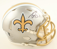 Drew Brees Signed Saints Flash Alternate Speed Mini Helmet (Beckett) at PristineAuction.com