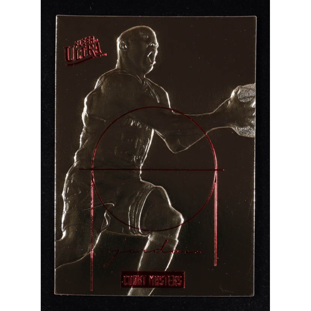 Michael Jordan 1996-97 Fleer Ultra Court Masters Red 23Kt Gold Card at PristineAuction.com