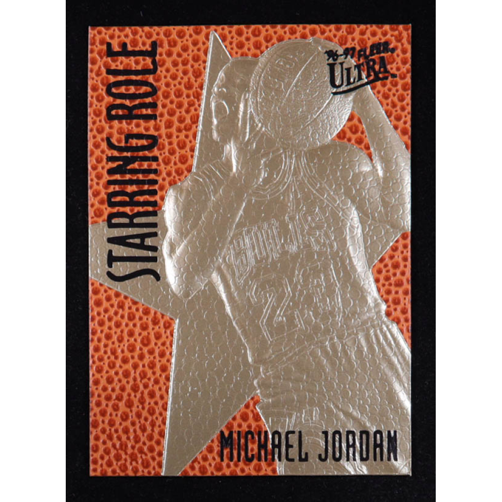 Michael Jordan 1996-97 Fleer Ultra Feel the Game Starring Role 23Kt Gold Card at PristineAuction.com