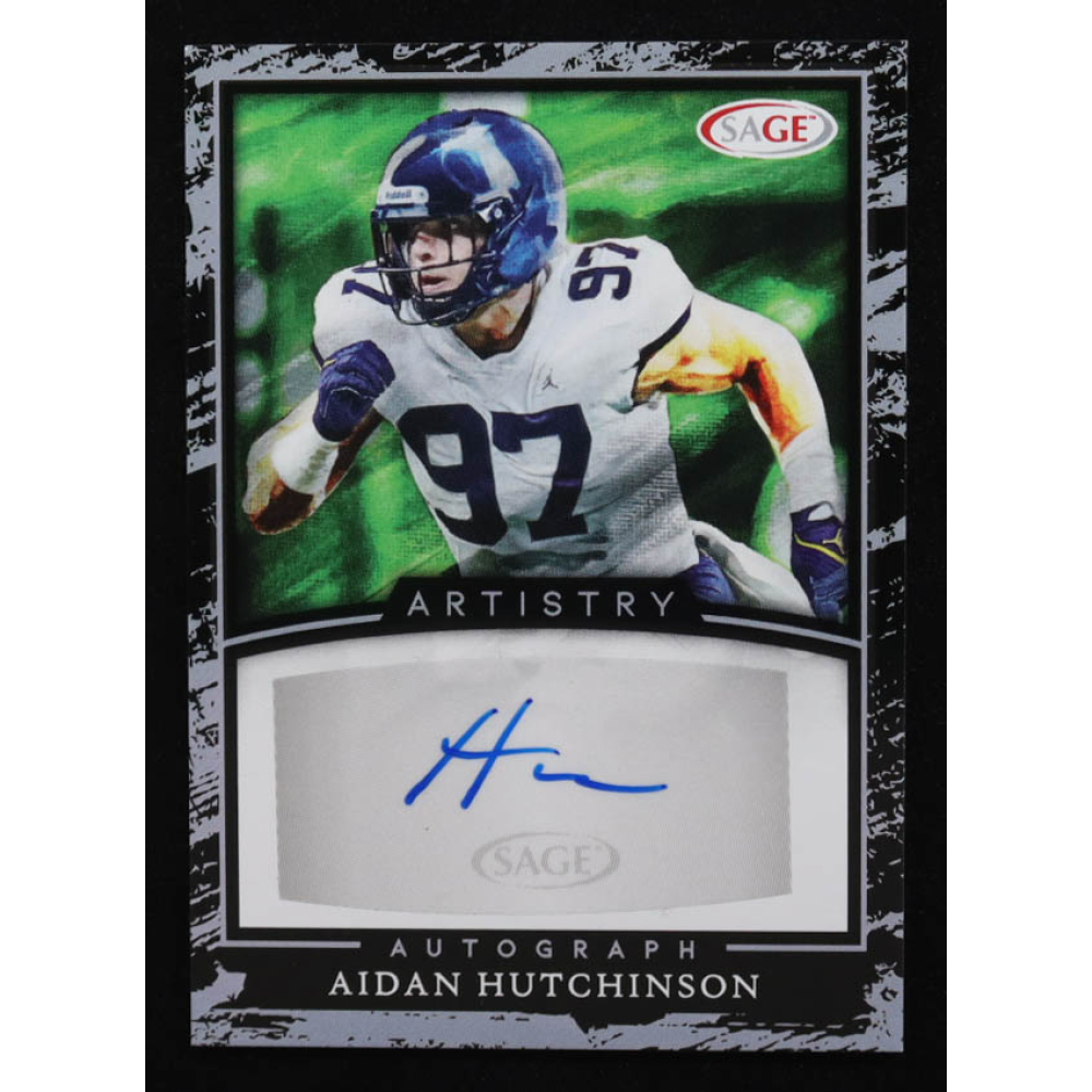 Aidan Hutchinson 2022 SAGE Artistry Autographs Silver #AAH RC at PristineAuction.com