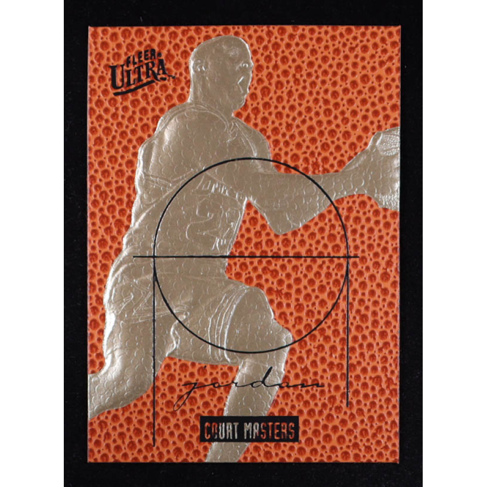 Michael Jordan 1997 Fleer Ultra Court Masters Feel the Game 23KT Gold Card at PristineAuction.com