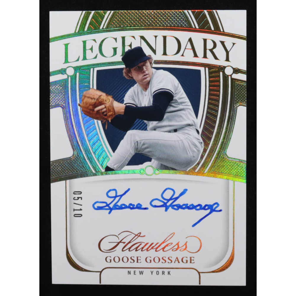 Goose Gossage 2024 Panini Flawless Legendary Scripts Gold #6 #05/10 at PristineAuction.com