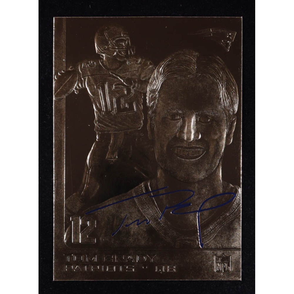 Tom Brady 2005 Merrick Mint Sculptured 23Kt Gold Card at PristineAuction.com