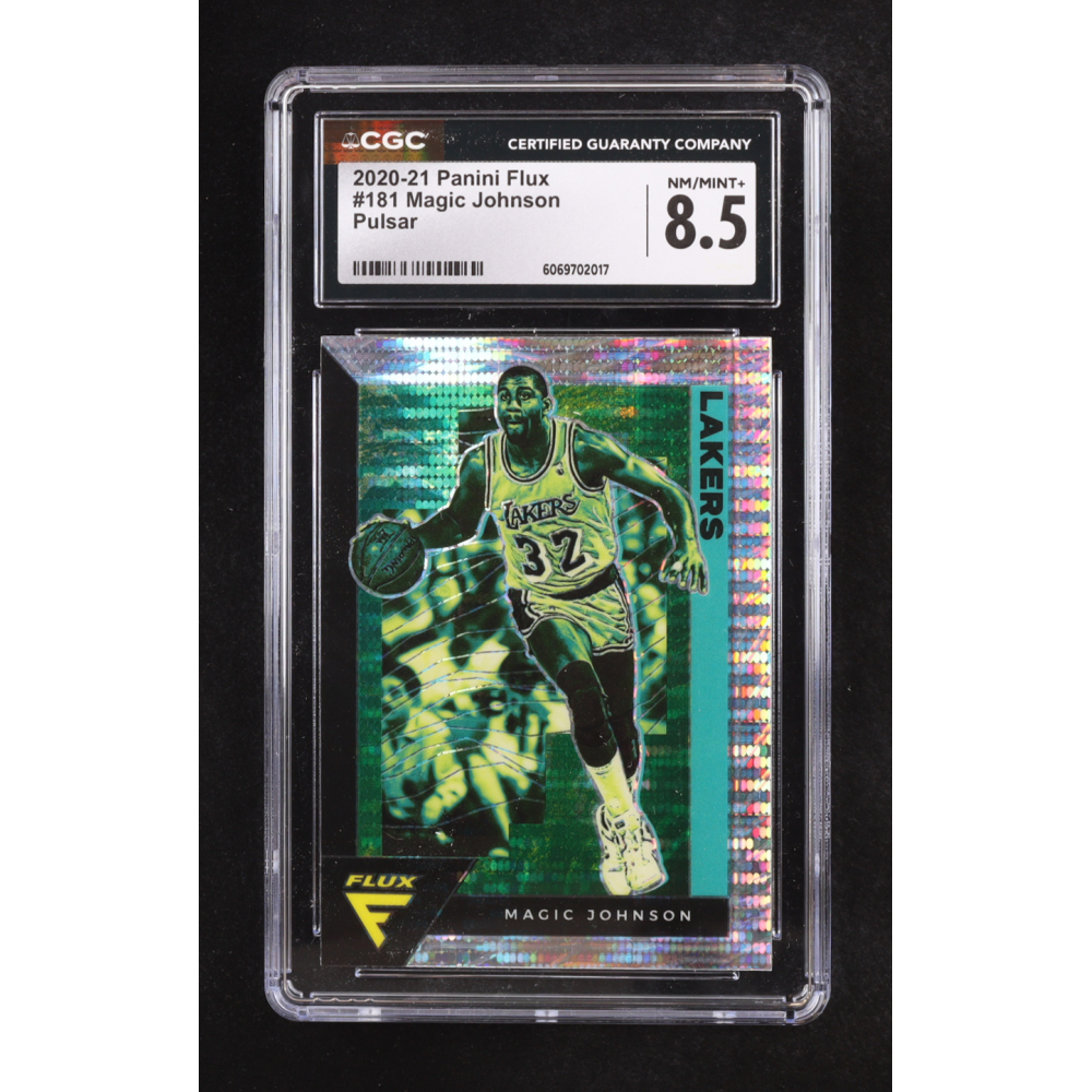 Magic Johnson 2020-21 Panini Flux Factory Pulsar #181 (CGC 8.5) at PristineAuction.com