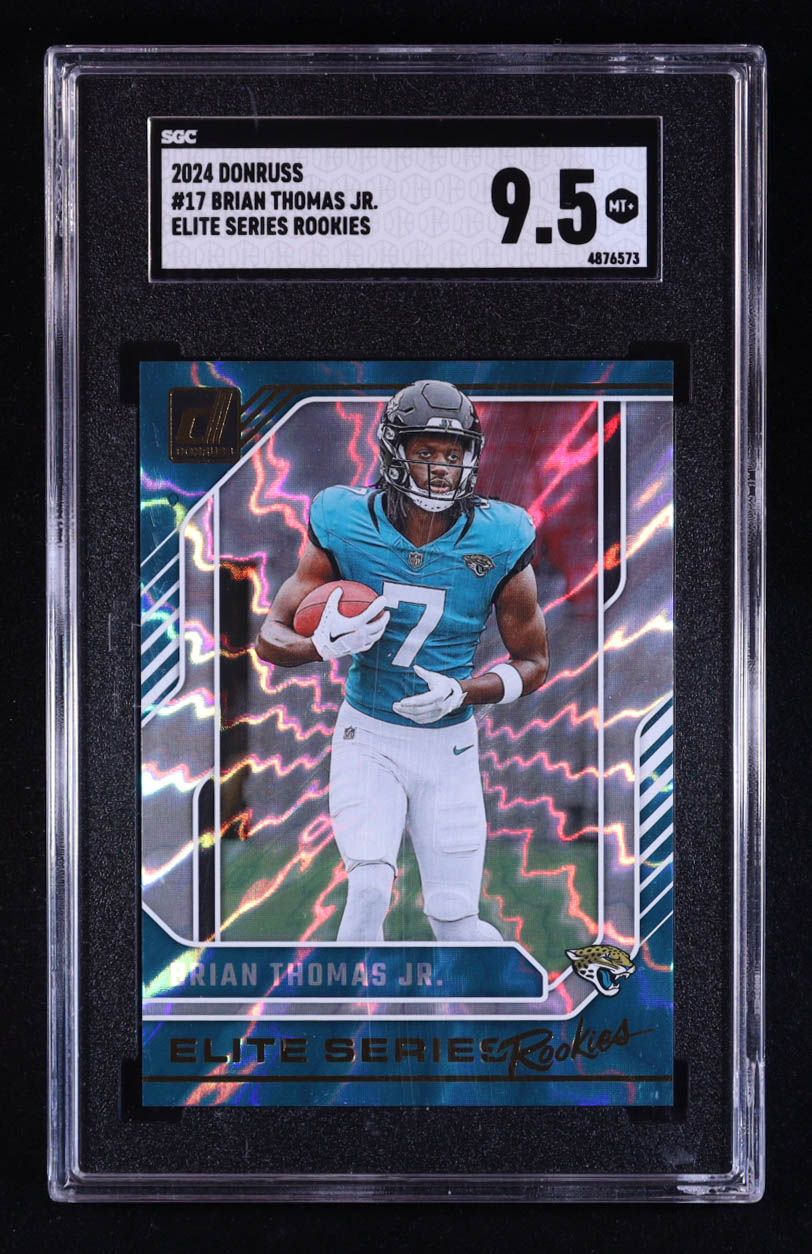 Brian Thomas Jr. 2024 Donruss The Elite Series Rookies #17 RC (SGC 9.5) at PristineAuction.com Brian Thomas Jr. 2024 Donruss The Elite Series Rookies #17 RC (SGC 9.5) at PristineAuction.com