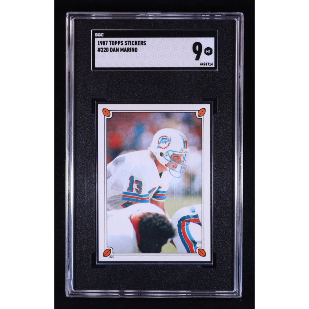 Dan Marino 1987 Topps Stickers #220 (SGC 9) at PristineAuction.com