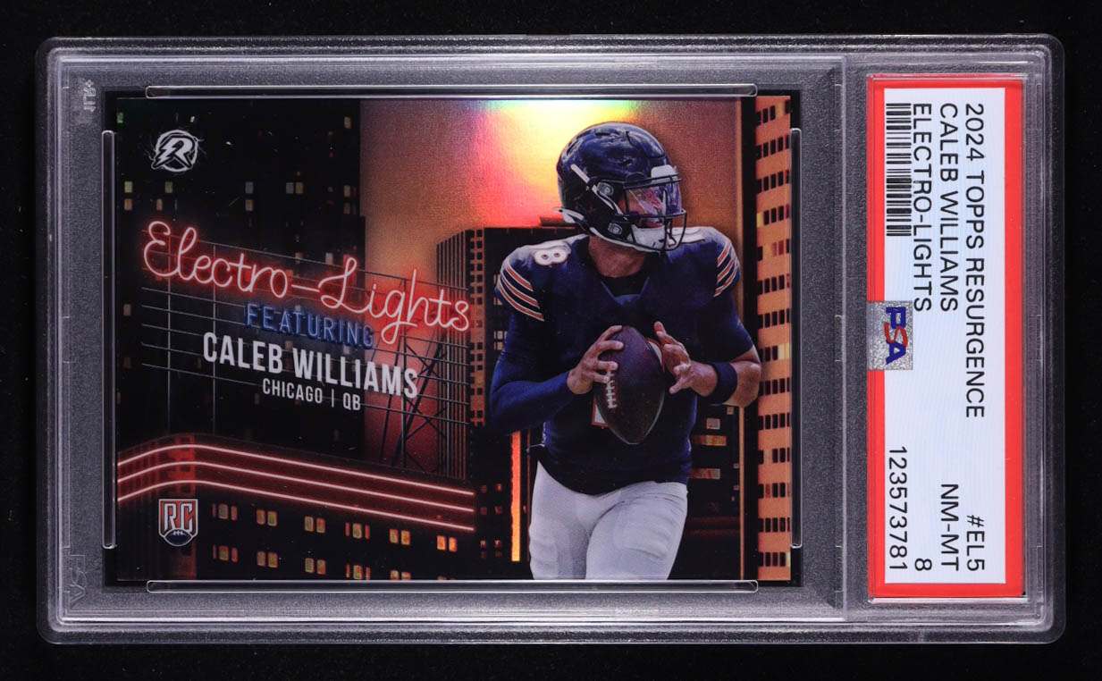 Caleb Williams 2024 Topps Resurgence Electro-Lights #EL5 RC (PSA 8) at PristineAuction.com Caleb Williams 2024 Topps Resurgence Electro-Lights #EL5 RC (PSA 8) at PristineAuction.com