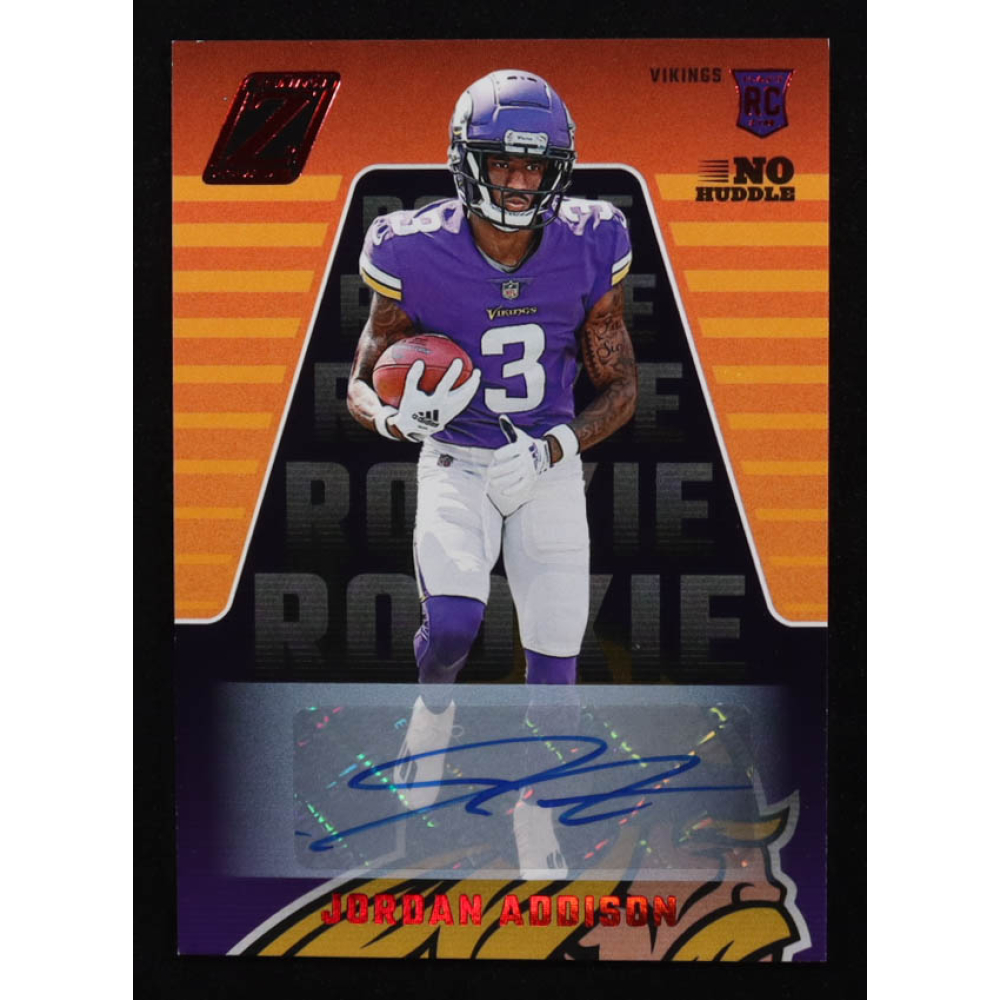 Jordan Addison 2023 Zenith No Huddle #157 RC at PristineAuction.com