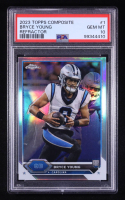 Bryce Young 2023 Topps Composite Chrome Refractors #1 RC (PSA 10) at PristineAuction.com
