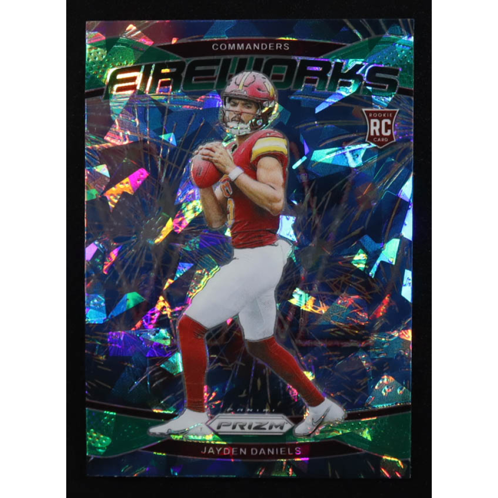 Jayden Daniels 2024 Panini Prizm Fireworks #24 RC at PristineAuction.com
