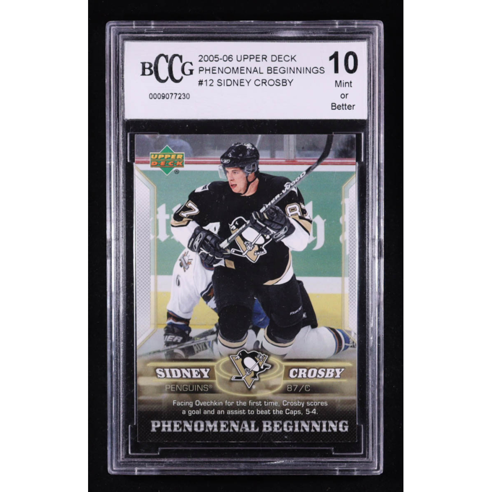 Sidney Crosby 2005-06 Upper Deck Phenomenal Beginnings #12 RC (BCCG 10) at PristineAuction.com