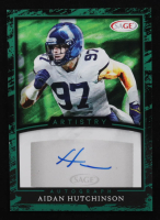 Aidan Hutchinson 2022 SAGE Artistry Autographs Green #AAH RC at PristineAuction.com
