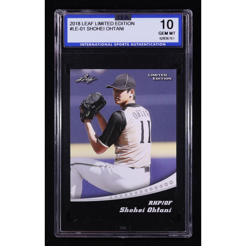 Shohei Ohtani 2018 Leaf Ohtani Limited Edition #LE01 RC (ISA 10) at PristineAuction.com