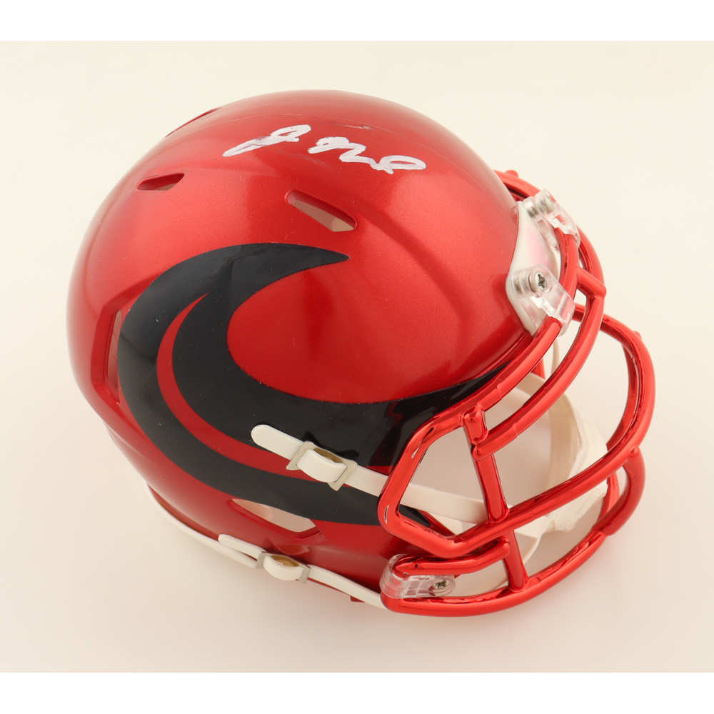 Nico Collins Signed Texans Flash Alternate Speed Mini Helmet (Beckett) at PristineAuction.com