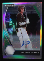 Jackson Merrill 2021 Panini Prizm Draft Picks Auto Refractor #27 RC at PristineAuction.com