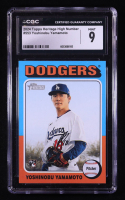Yoshinobu Yamamoto 2024 Topps Heritage #553 RC (CGC 9) at PristineAuction.com