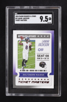 Lamar Jackson 2020 Rookies and Stars Ticket Masters #4 (SGC 9.5) at PristineAuction.com