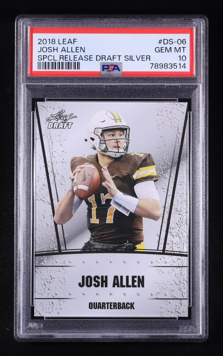 Josh Allen 2018 Leaf Special Release Draft Silver #DS06 RC (PSA 10) at PristineAuction.com Josh Allen 2018 Leaf Special Release Draft Silver #DS06 RC (PSA 10) at PristineAuction.com