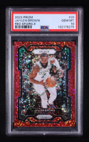 Jaylen Brown 2023-24 Panini Prizm Prizms Red Sparkle #31 (PSA 10) at PristineAuction.com