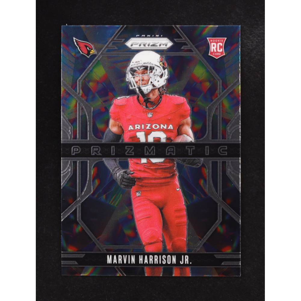Marvin Harrison Jr. 2024 Prizm Prizmatic Prizms Green Wave #12 RC at PristineAuction.com
