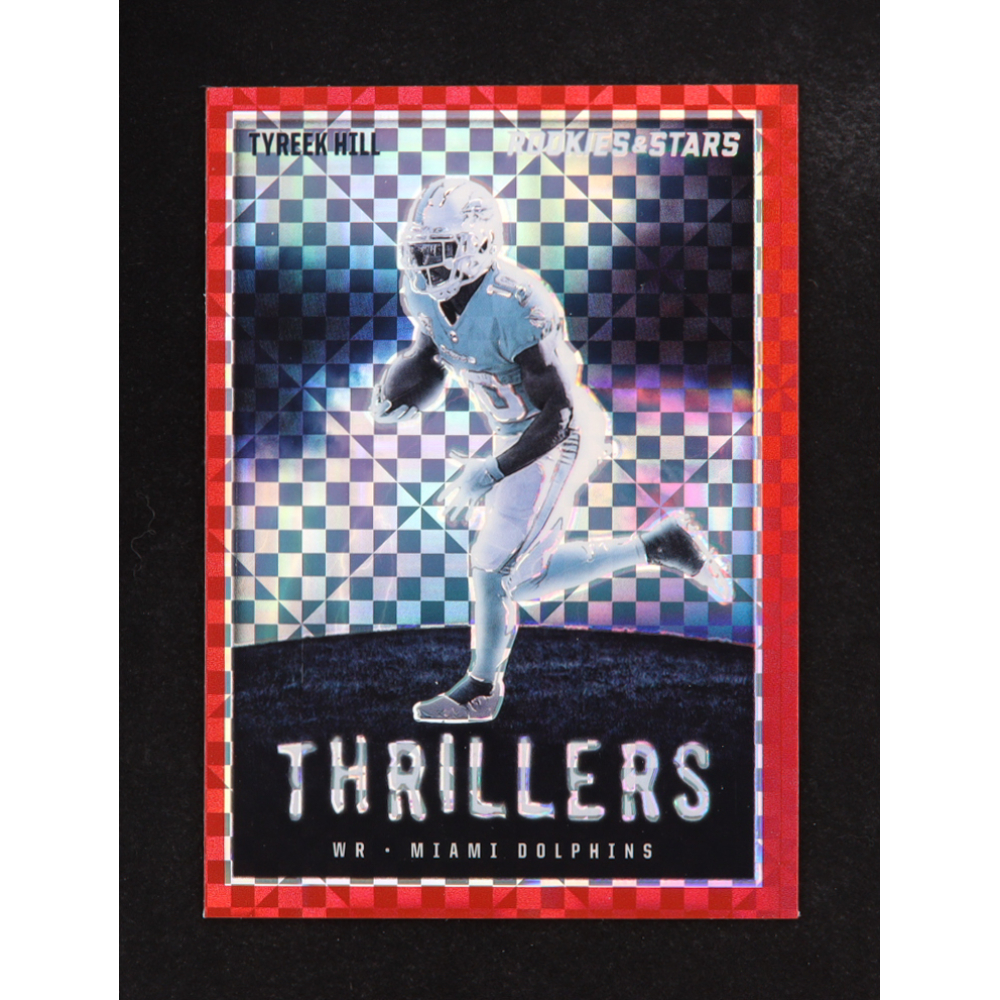 Tyreek Hill 2023 Panini Rookies & Stars Thrillers Red Plaid #19 at PristineAuction.com