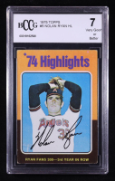 Nolan Ryan 1975 Topps #5 HL / Fans 300 for 3rd Year in a Row (BCCG 7) at PristineAuction.com