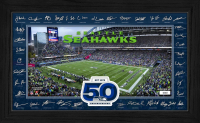 Seahawks LE 2025 NFL Signature Gridiron Custom Framed Photo at PristineAuction.com