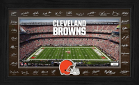 Browns LE 2025 NFL Signature Gridiron Custom Framed Photo at PristineAuction.com