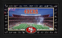 49ers LE 2025 NFL Signature Gridiron Custom Framed Photo at PristineAuction.com
