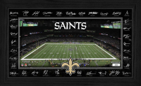 Saints LE 2025 NFL Signature Gridiron Custom Framed Photo at PristineAuction.com