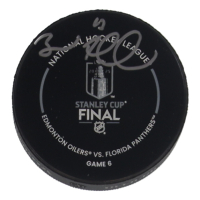Brad Marchand Signed 2025 Stanley Cup Final Logo Hockey Puck with Display Case (JSA & Marchand) at PristineAuction.com
