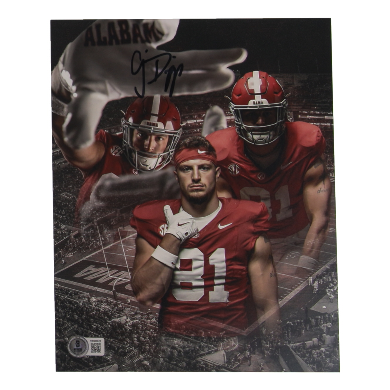 CJ Dippre Signed Alabama Crimson Tide 8x10 Photo (Beckett) at PristineAuction.com CJ Dippre Signed Alabama Crimson Tide 8x10 Photo (Beckett) at PristineAuction.com