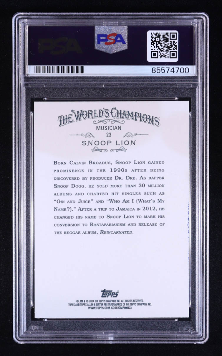Snoop Dogg Signed 2014 Topps Allen and Ginter #23 (PSA | Autograph Graded PSA 10) at PristineAuction.com Snoop Dogg Signed 2014 Topps Allen and Ginter #23 (PSA | Autograph Graded PSA 10) at PristineAuction.com