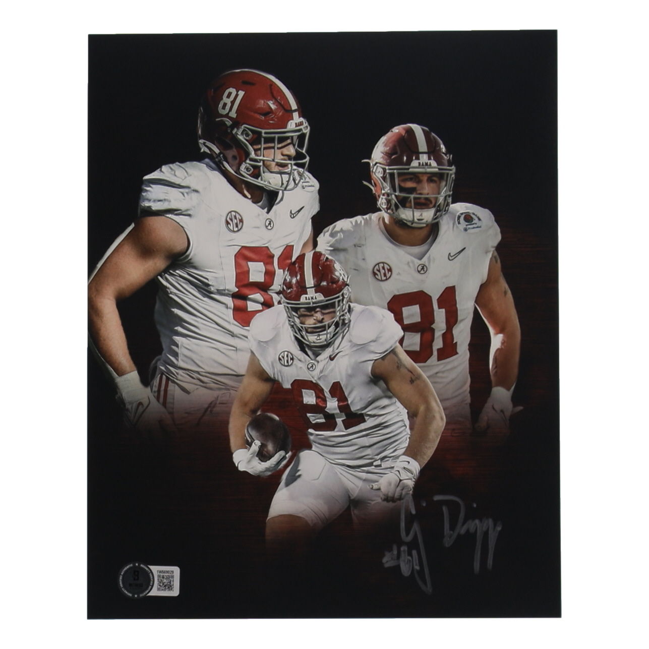 CJ Dippre Signed Alabama Crimson Tide 8x10 Photo (Beckett) at PristineAuction.com CJ Dippre Signed Alabama Crimson Tide 8x10 Photo (Beckett) at PristineAuction.com