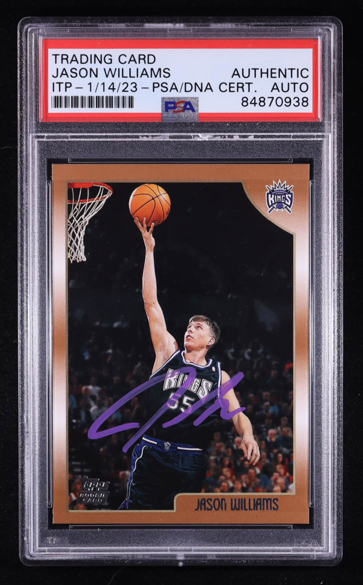 Jason Williams Signed 1998-99 Topps #153 RC (PSA) at PristineAuction.com Jason Williams Signed 1998-99 Topps #153 RC (PSA) at PristineAuction.com