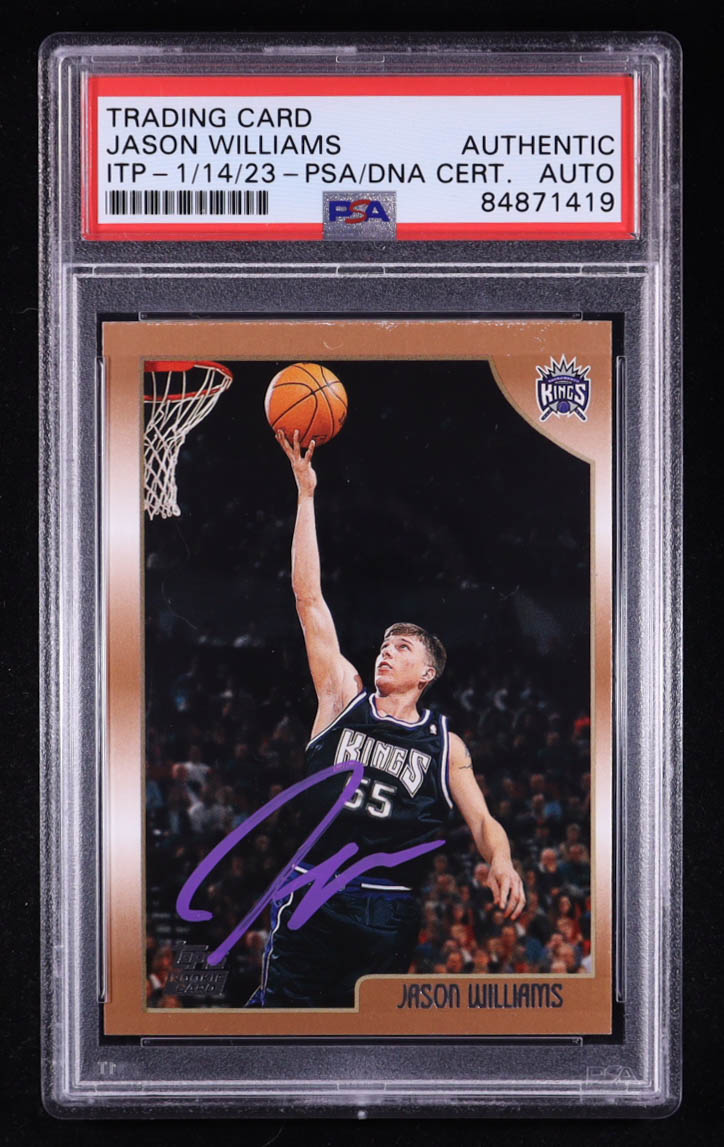 Jason Williams Signed 1998-99 Topps #153 RC (PSA) at PristineAuction.com Jason Williams Signed 1998-99 Topps #153 RC (PSA) at PristineAuction.com
