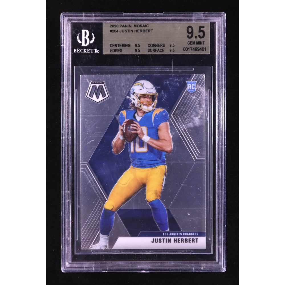 Justin Herbert 2020 Panini Mosaic #204 RC (BGS 9.5) at PristineAuction.com