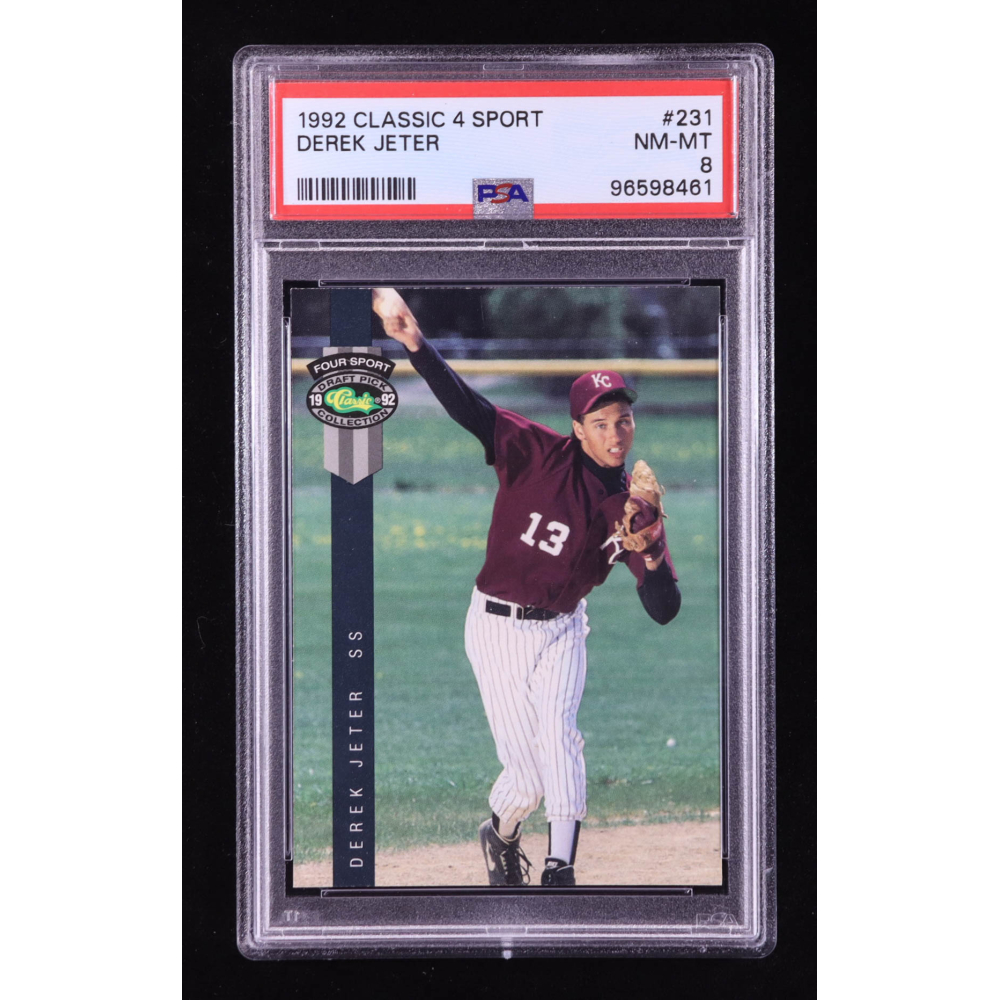Derek Jeter 1992 Classic Four Sport #231 RC (PSA 8) at PristineAuction.com
