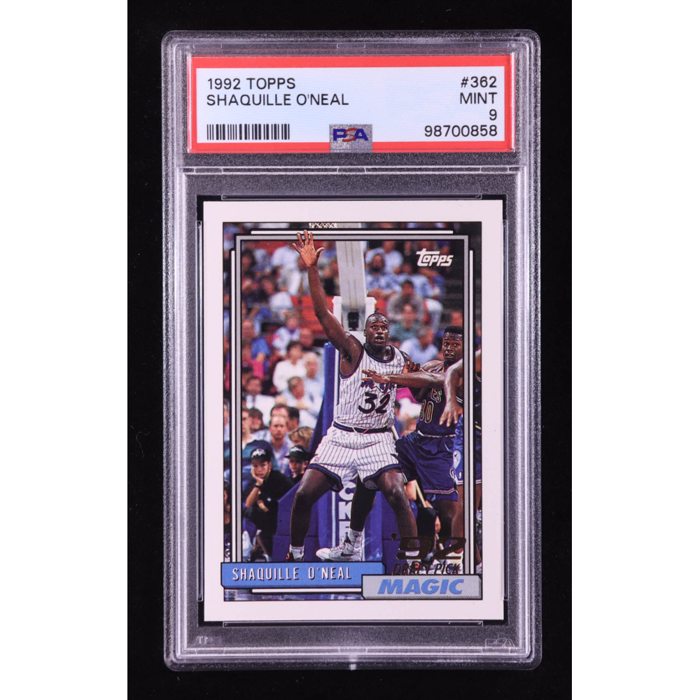 Shaquille O'Neal 1992-93 Topps #362 RC (PSA 9) at PristineAuction.com